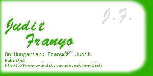 judit franyo business card